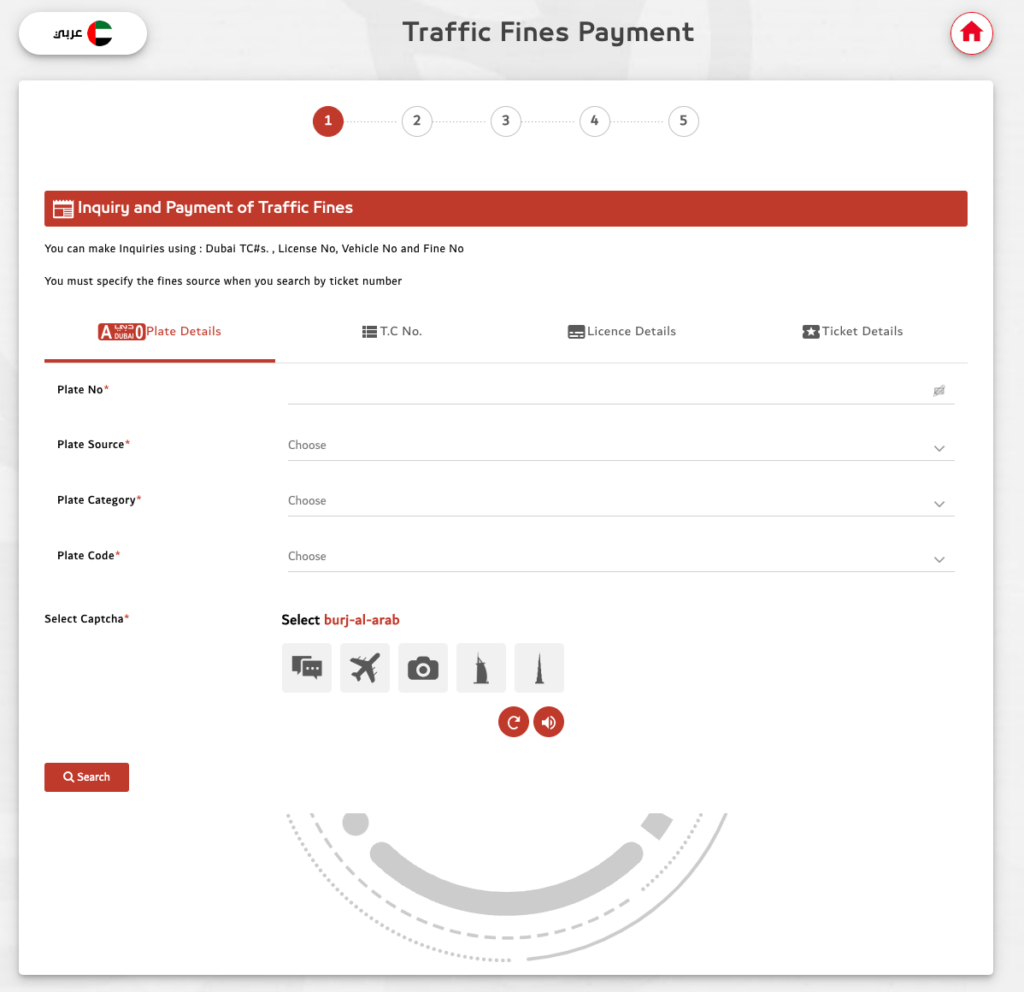 50 traffic fine discount dubai