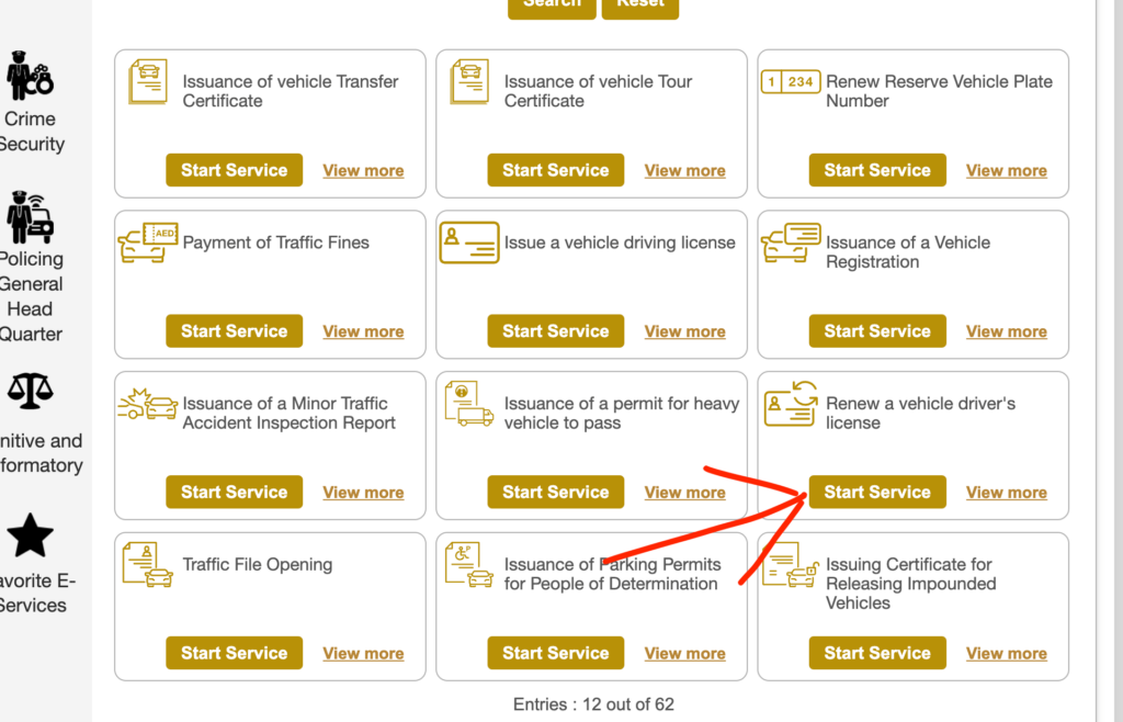 How to renew driving license in Sharjah online 